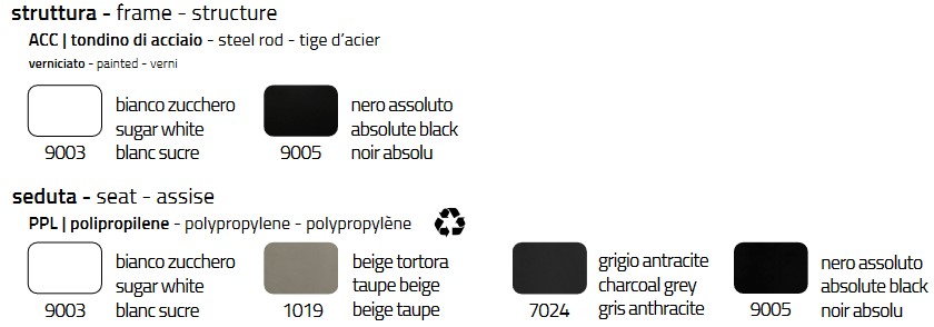 Rapper.ss Stool Finish by Colico