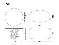 Dimensions of Colico V6 Table