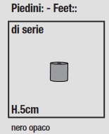 Feet of Clip Sofa Ditre Italia 2 and 3 Seater Linear