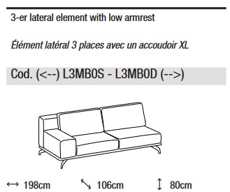 Linear modular Dalton Ditre Italia Sofa Dimensions