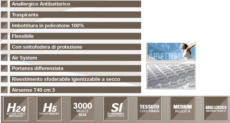 matress-luxor-3000-famar-features