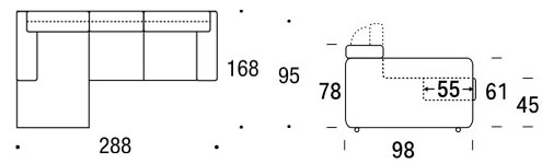 ginger felis sofa with maxi peninsula