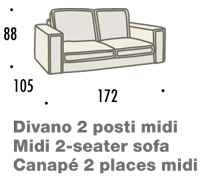 misure divano felis hogan A 2 posti midi