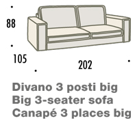 misure divano felis hogan A 3 posti big
