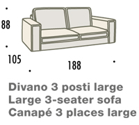 misure divano felis hogan A 3 posti large