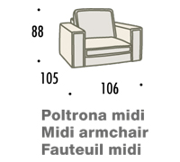 misure poltrona felis hogan A