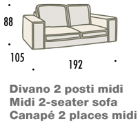 misure divano felis hogan B 2 posti midi