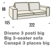 misure divano felis hogan B 3 posti big