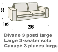 misure divano felis hogan B 3 posti large