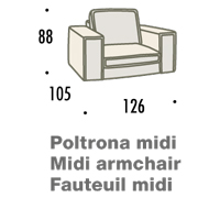 misure poltrona felis hogan B