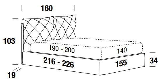 Felis Allen single one and a half square bed