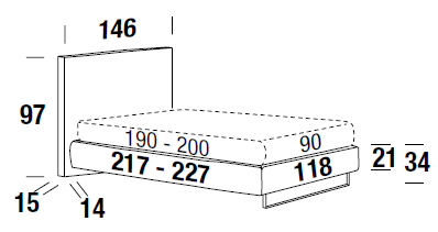 Single Bowie Felis Bed Dimensions