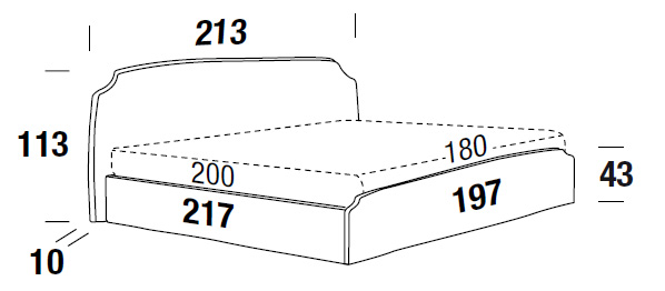 dimensions bed felis demy double