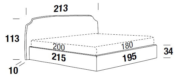 dimensions bed felis demy double