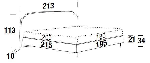 dimensions bed felis demy double