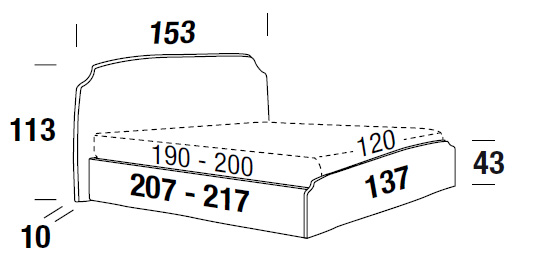 dimensions bed felis demy queen size bed