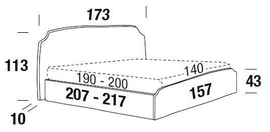 dimensions bed felis demy queen size bed