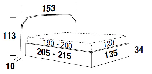 dimensions bed felis demy queen size bed