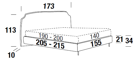 dimensions bed felis demy queen size bed
