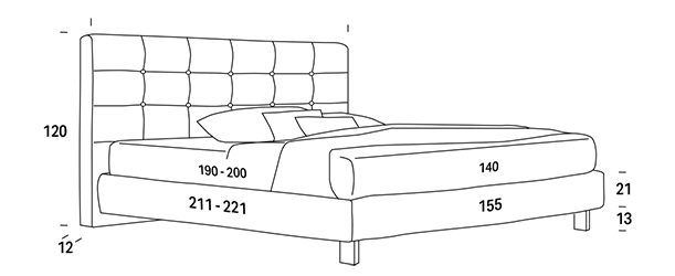 bed felis dennis Dimensions