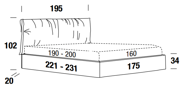 Emily Felis double bed dimensions