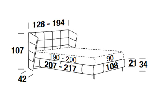 bed gaber dimensions