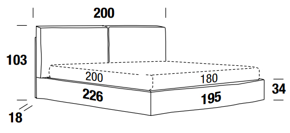 George Felis double bed dimensions