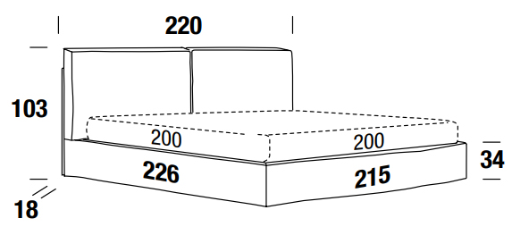 George Felis double bed dimensions