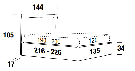 Henry Felis single one and a half square bed