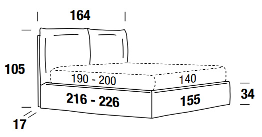 Henry Felis single one and a half square bed