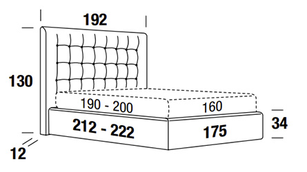 Karl double bed dimensions