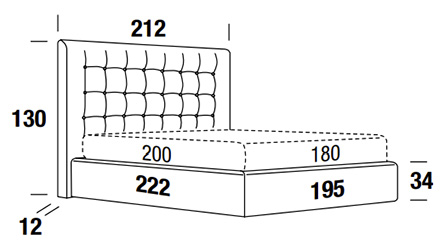 Karl double bed dimensions