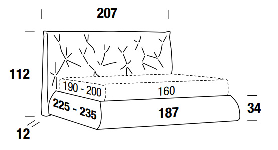Lenny double bed dimensions