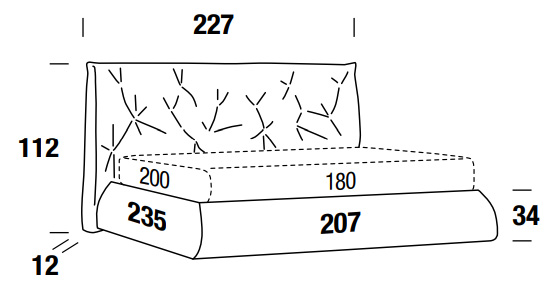 Lenny double bed dimensions