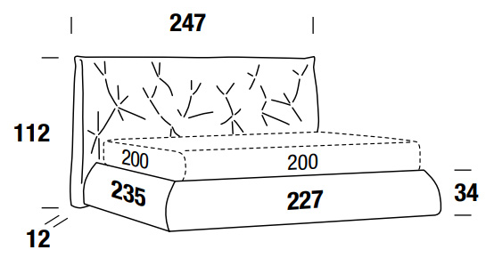 Lenny double bed dimensions