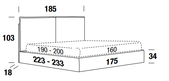 Luis Felis double bed dimensions