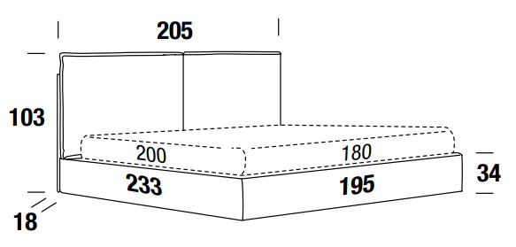 Luis Felis double bed dimensions