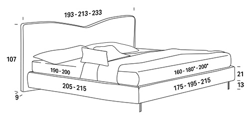 double bed felis megan measurements