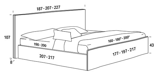 felis murphy double bed dimensions