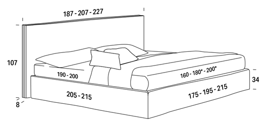 felis murphy double bed dimensions