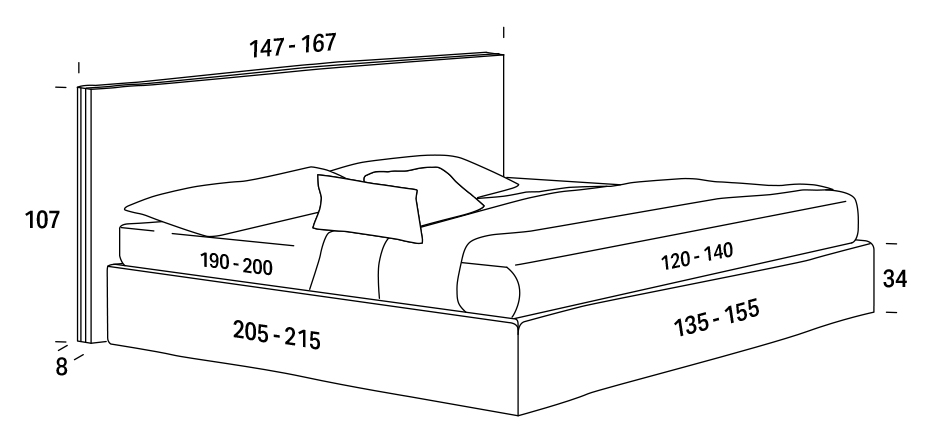 felis murphy queen-size bed dimensions