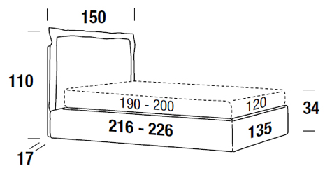 felis george bed queen size measures
