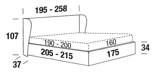 Dimensions of Paris Bed