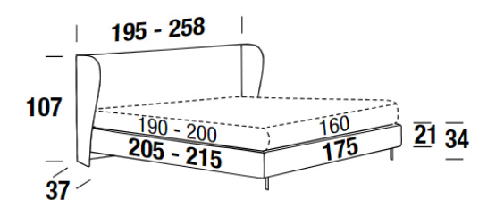 Dimensions of Paris Bed