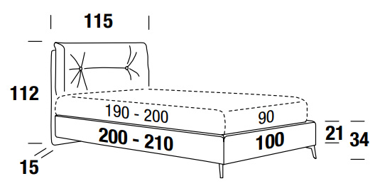 Scotty Compact Felis single bed dimensions
