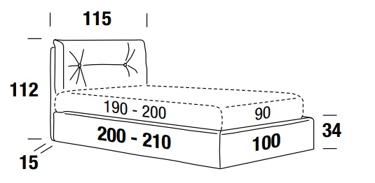 Scotty Compact Felis single bed dimensions