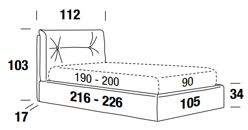 Dimensions Scotty Felis Single Bed