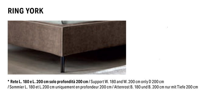 Ring York bed frame structure of the Spencer Felis bed