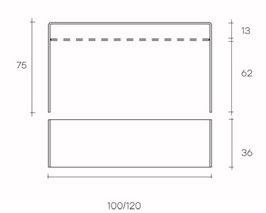 Fiam console model Rialto dimensions