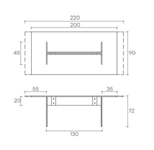 table fiam model llt sizes